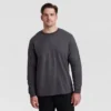 Classic Long Sleeve T-Shirt, Embroidered C Logo - Big & Tall