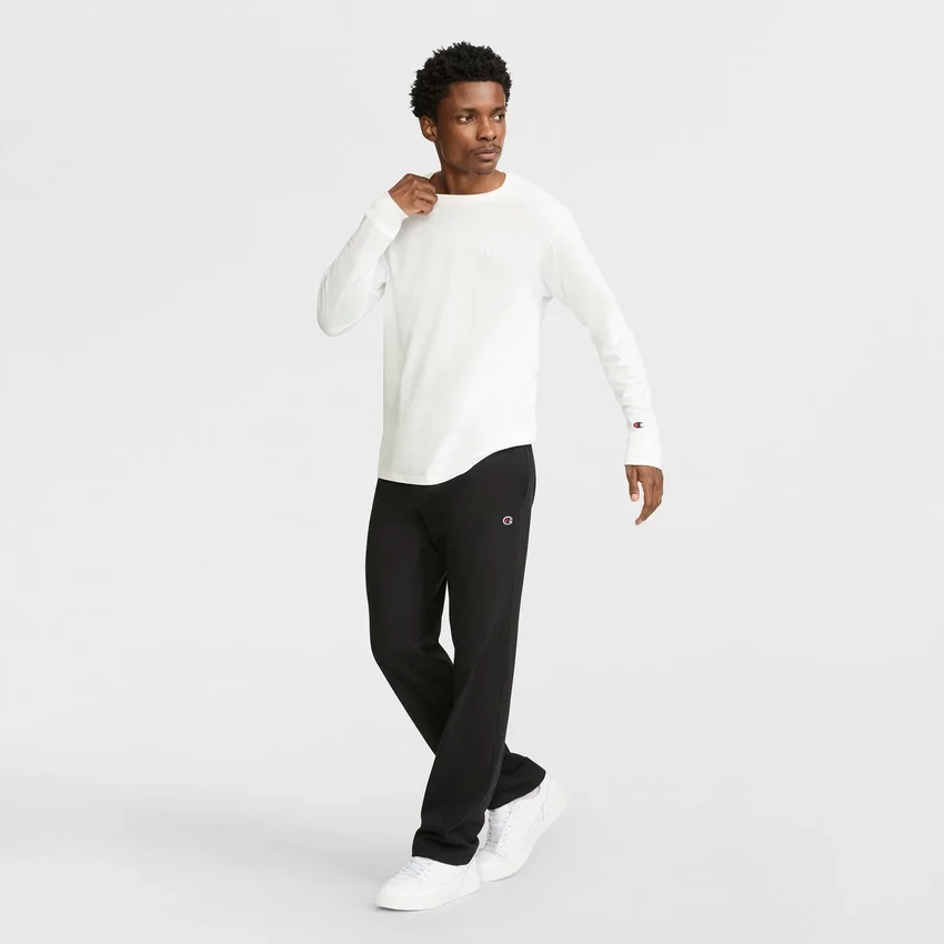 Lightweight Lounge Pants, Open Hem, C Logo