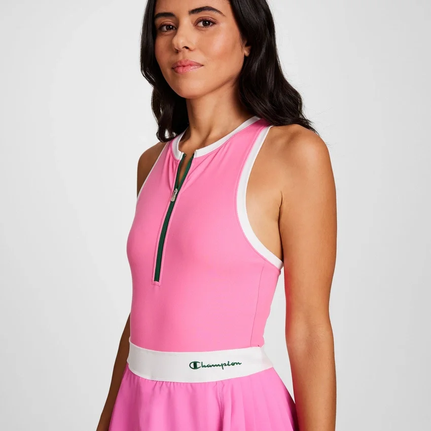 Match Point Tennis Dress, Embroidered Script Logo