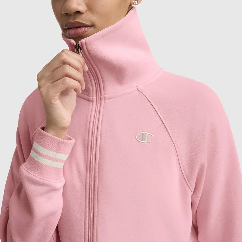 Pitcher Full-Zip Mockneck Top, C Logo